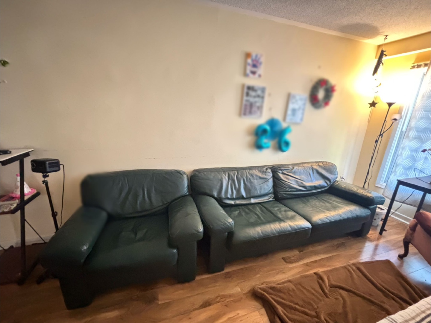 Leather Sofa 2+1 Set - Green
