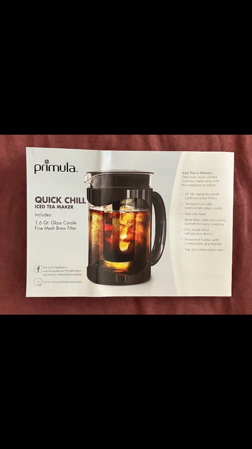 Primula Quick Chill Glass Iced Tea Maker - 1.6 Qt 🫖☕️🍹🥤🧊🧋🖤🇨🇦 image indicator(3)