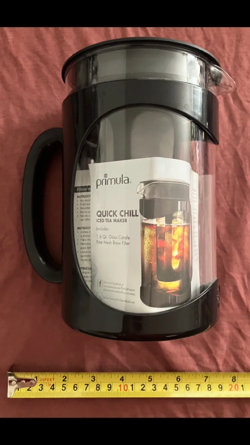 Primula Quick Chill Glass Iced Tea Maker - 1.6 Qt 🫖☕️🍹🥤🧊🧋🖤🇨🇦 thumbnail
