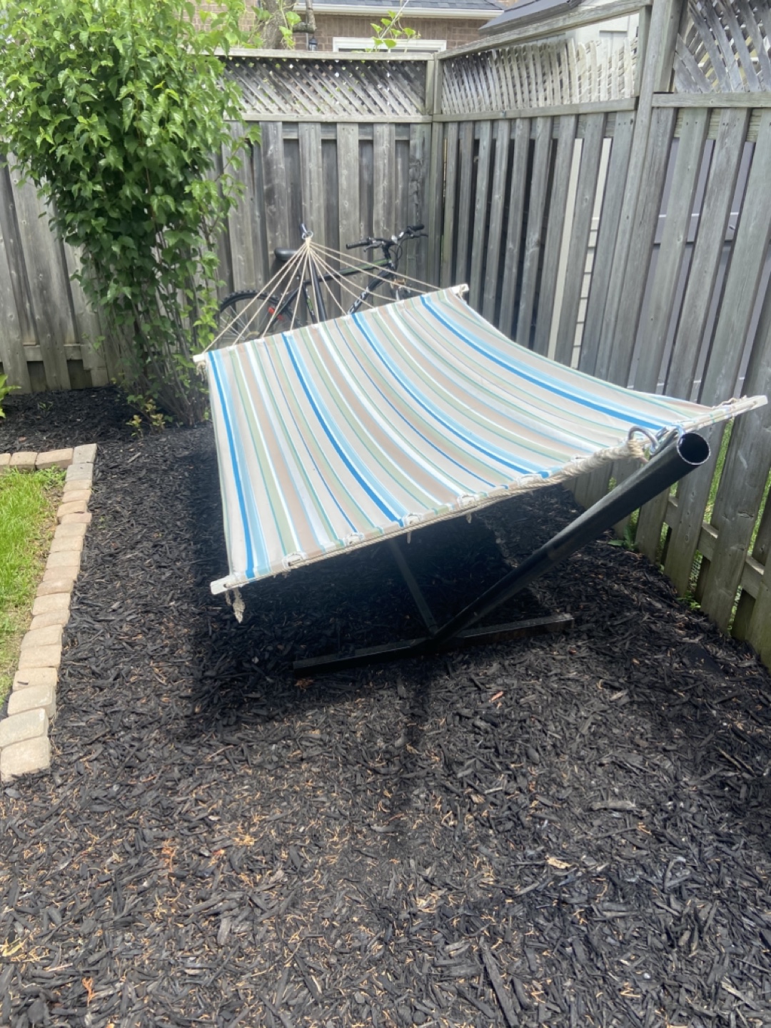 Striped Hammock with Stand - photo 2