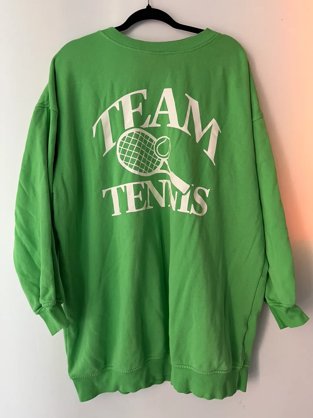 H&M Divided Green Team Tennis Sweatshirt - Large thumbnail