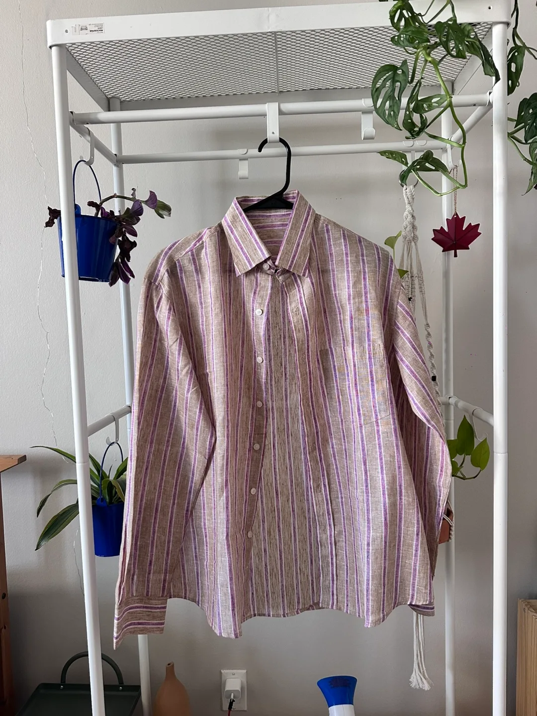 New 100% Linen Shirt - M  Size - Custom Tailored thumbnail