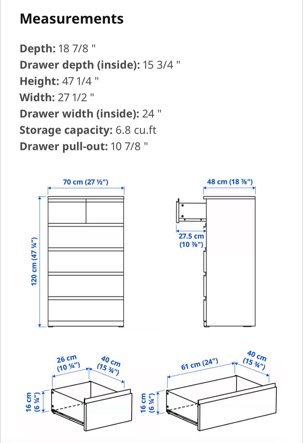 IKEA Hemnes Black-Brown Dresser - photo 4