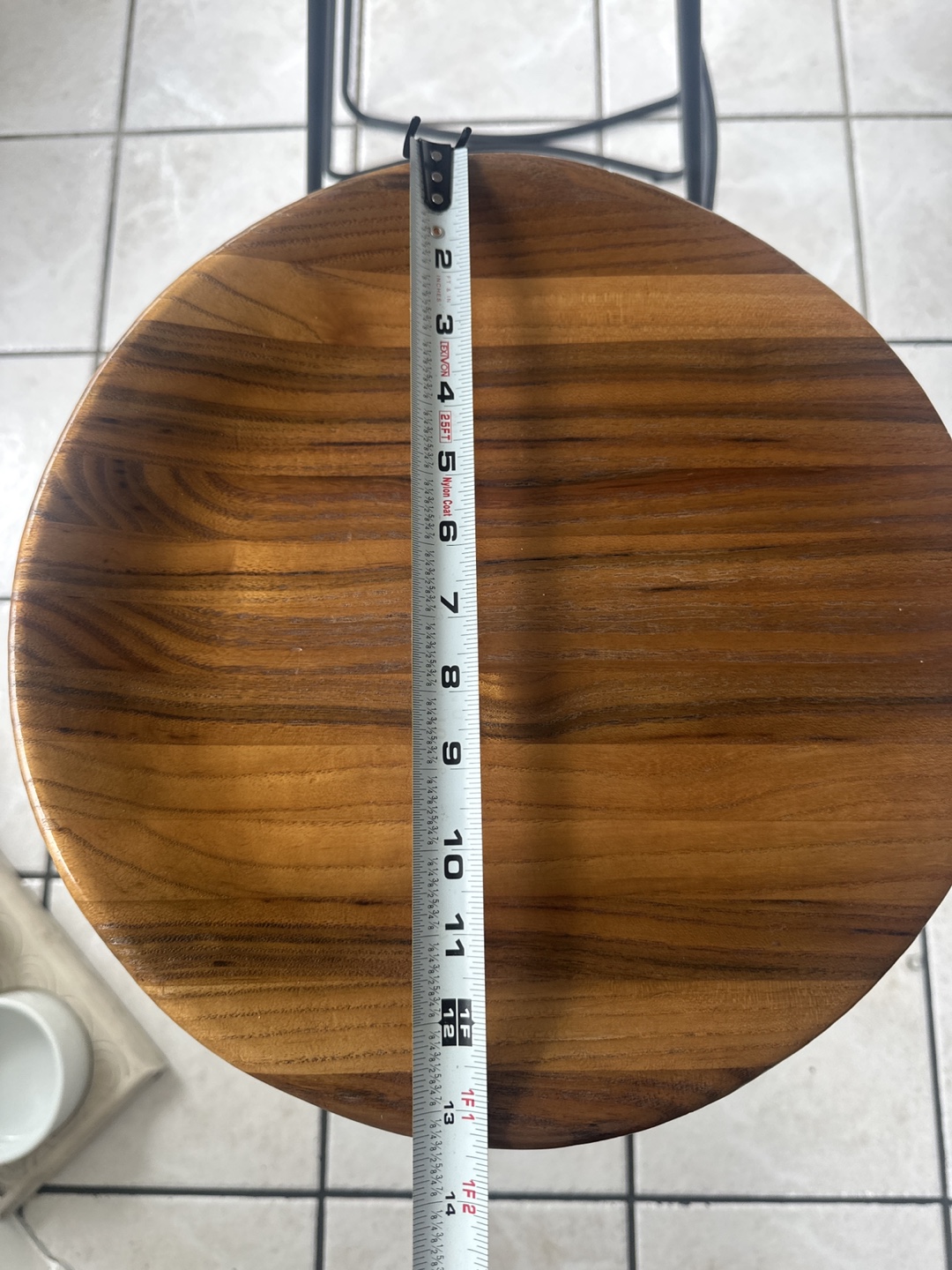 Wooden Bar Stool with Metal Legs - photo 2