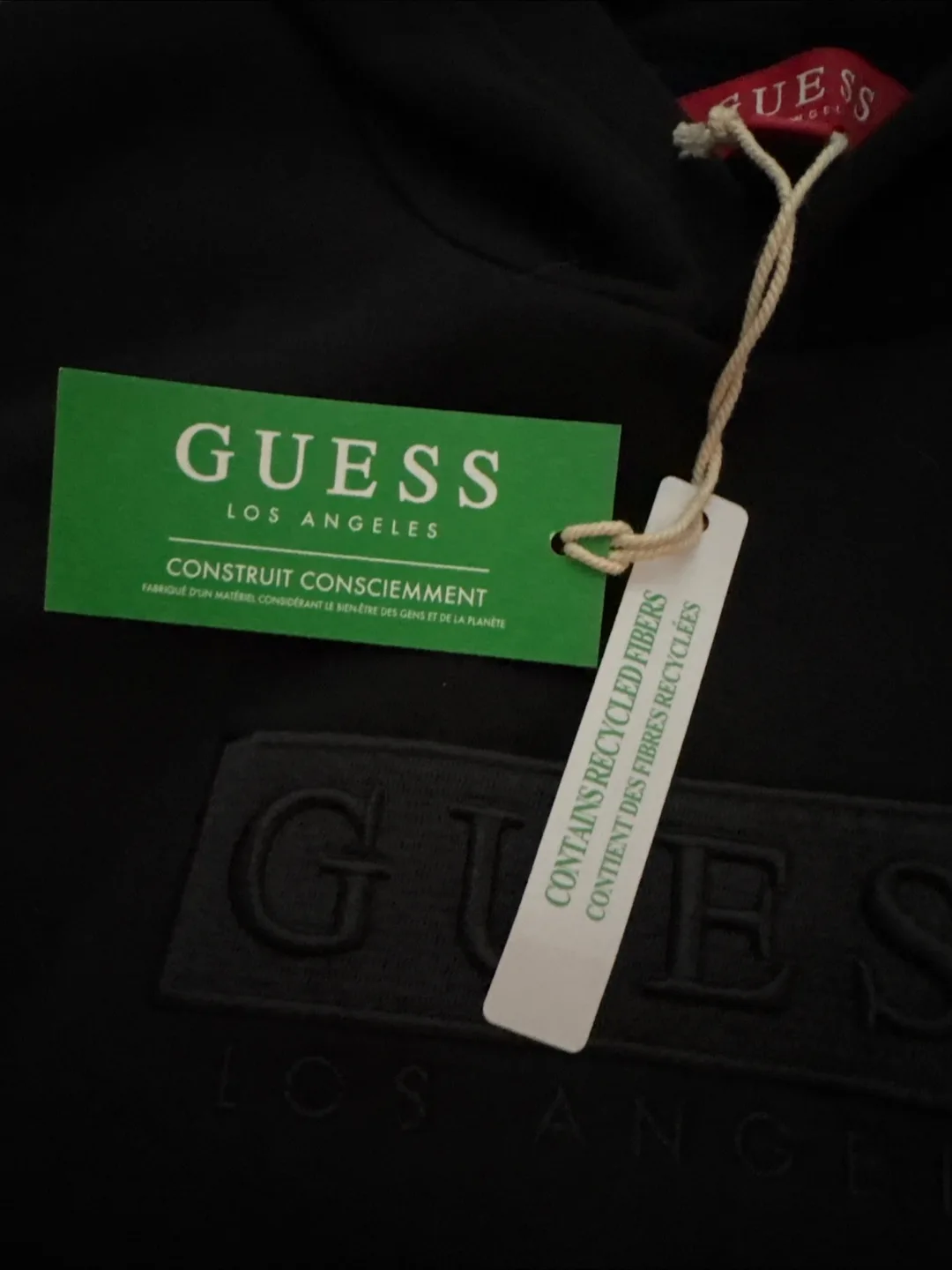 New Guess Los Angeles Black Hoodie - Size S image indicator(2)