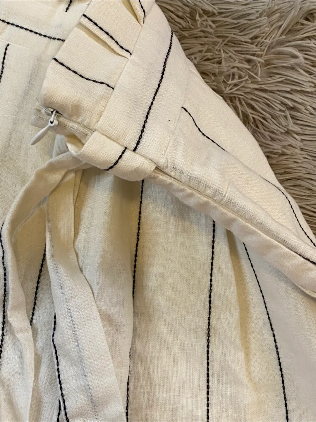 F21 Striped Paperbag Waist Shorts - Size Small image indicator(4)