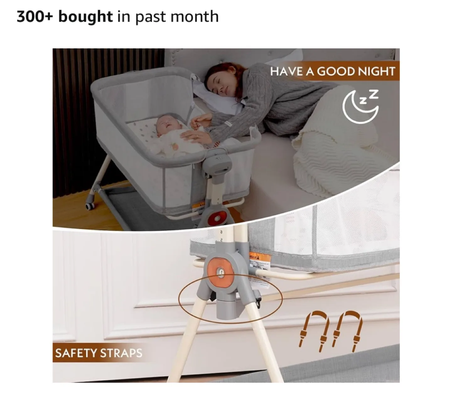 Premium Portable Baby Bassinet + 2 Extra Sheets – Like New image indicator(5)