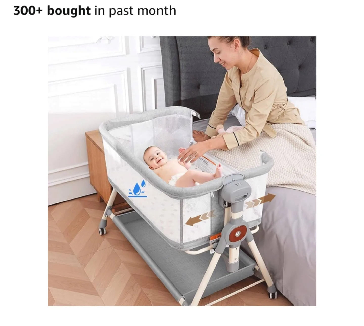 Premium Portable Baby Bassinet + 2 Extra Sheets – Like New image indicator(6)