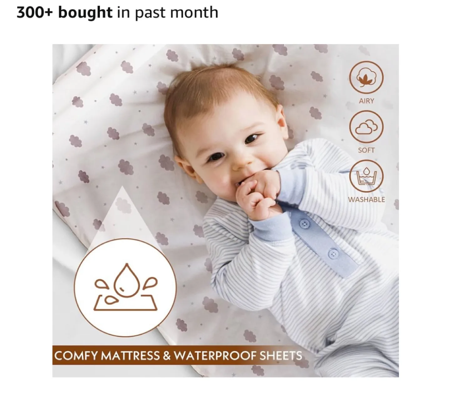 Premium Portable Baby Bassinet + 2 Extra Sheets – Like New image indicator(7)