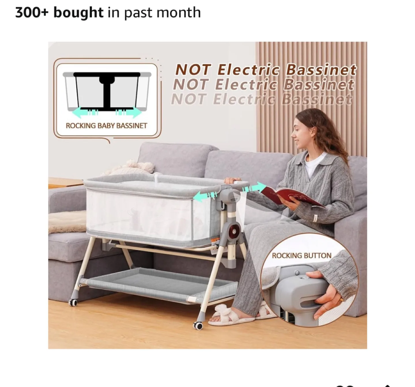 Premium Portable Baby Bassinet + 2 Extra Sheets – Like New image indicator(8)