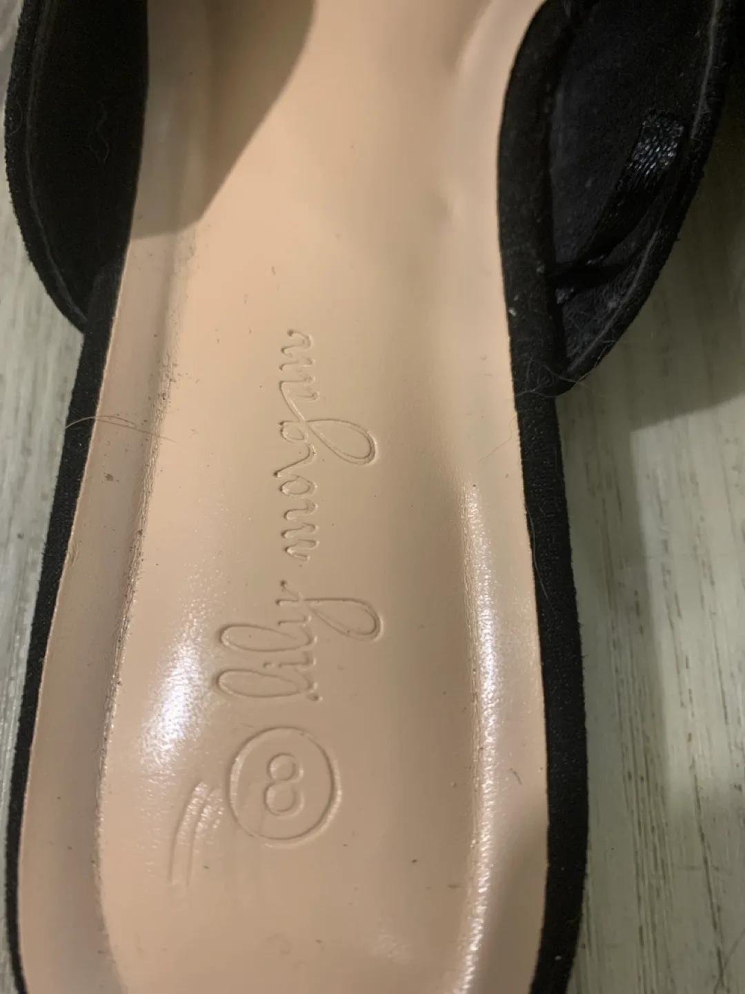 Lily Morgan Black Suede Mules (flats) Size 8 image indicator(3)