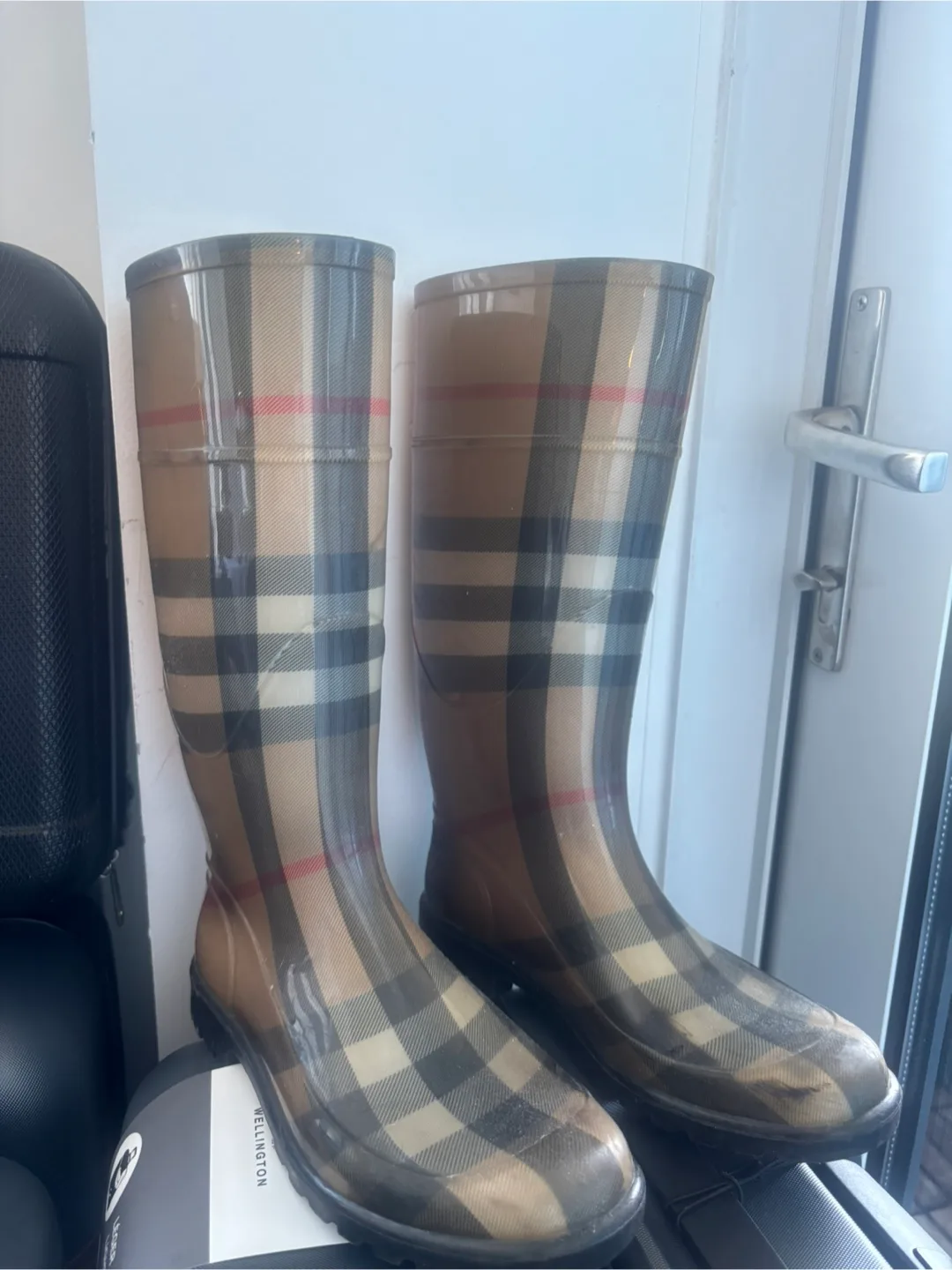 Burberry Plaid Wellington Boots thumbnail