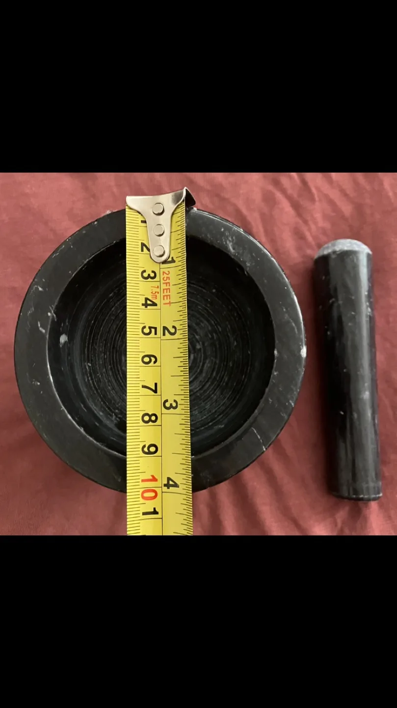 Black Marble Mortar and Pestle Set 🖤 🇨🇦 image indicator(6)
