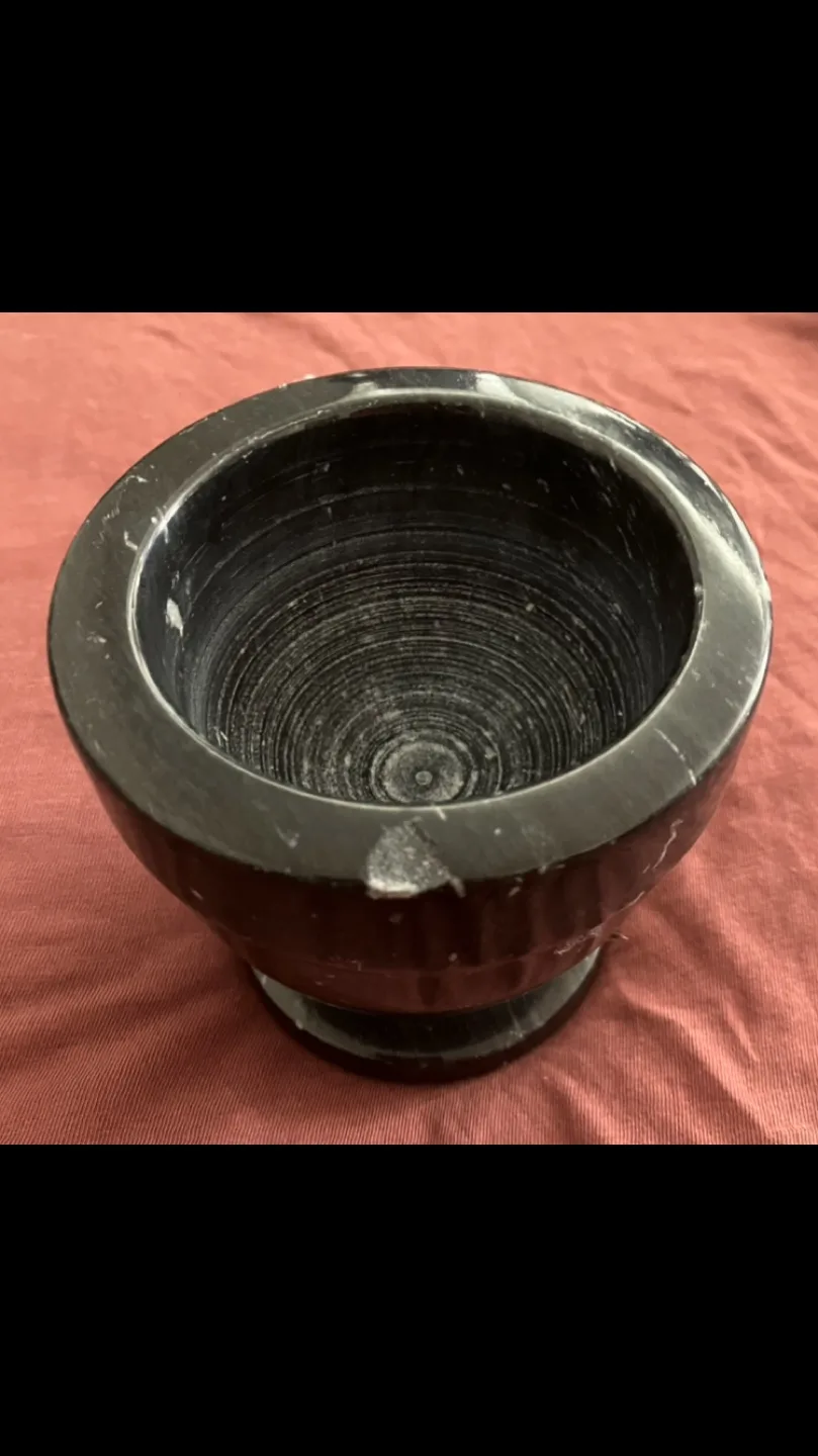 Black Marble Mortar and Pestle Set 🖤 🇨🇦 image indicator(5)
