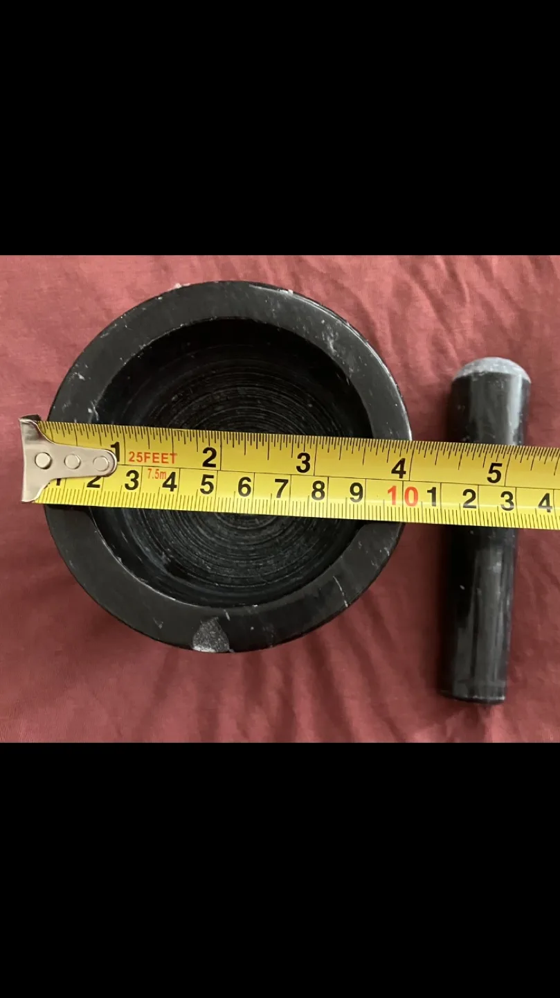 Black Marble Mortar and Pestle Set 🖤 🇨🇦 image indicator(7)
