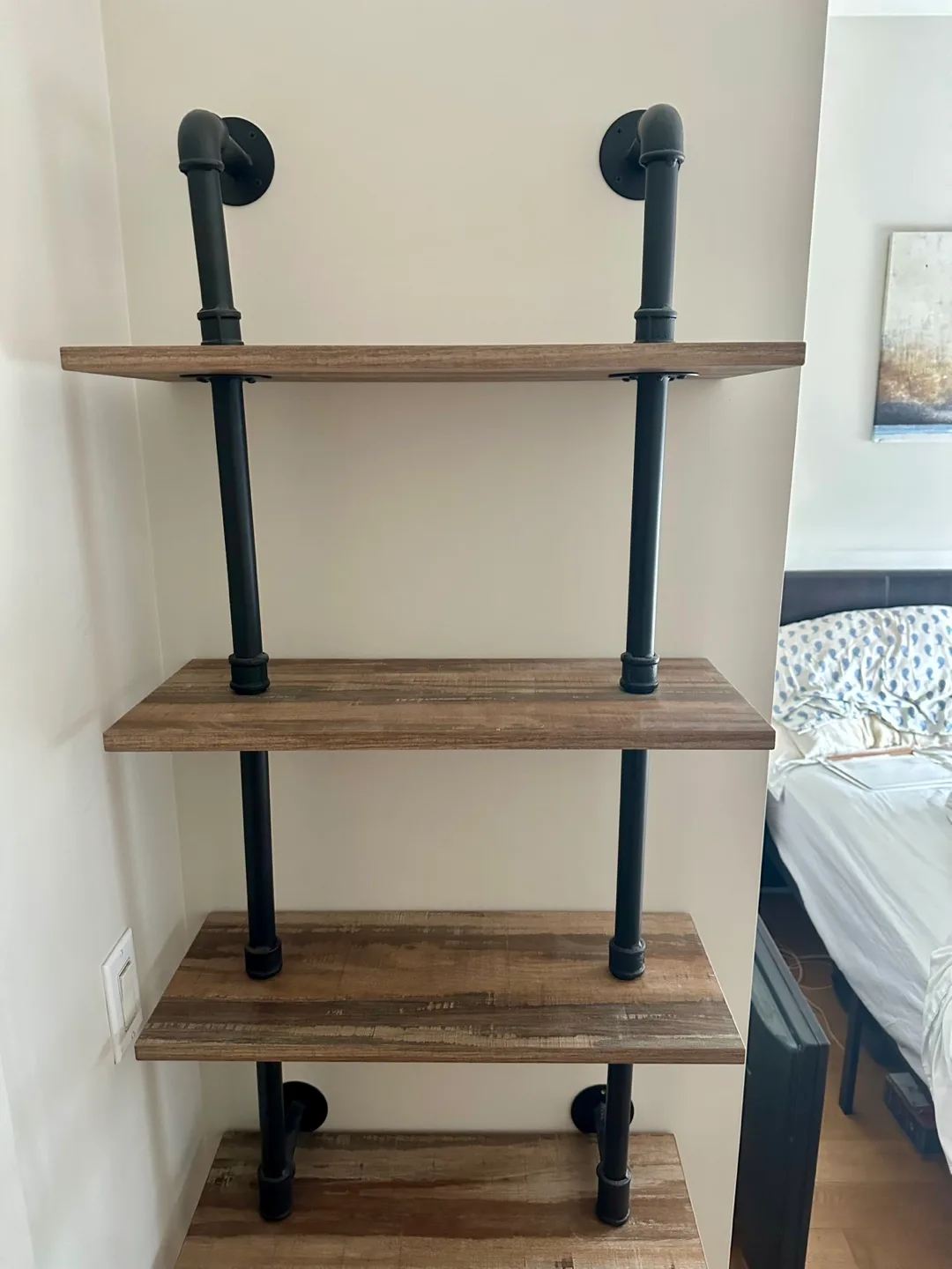 Industrial Pipe Book Shelf Wall Mounted thumbnail