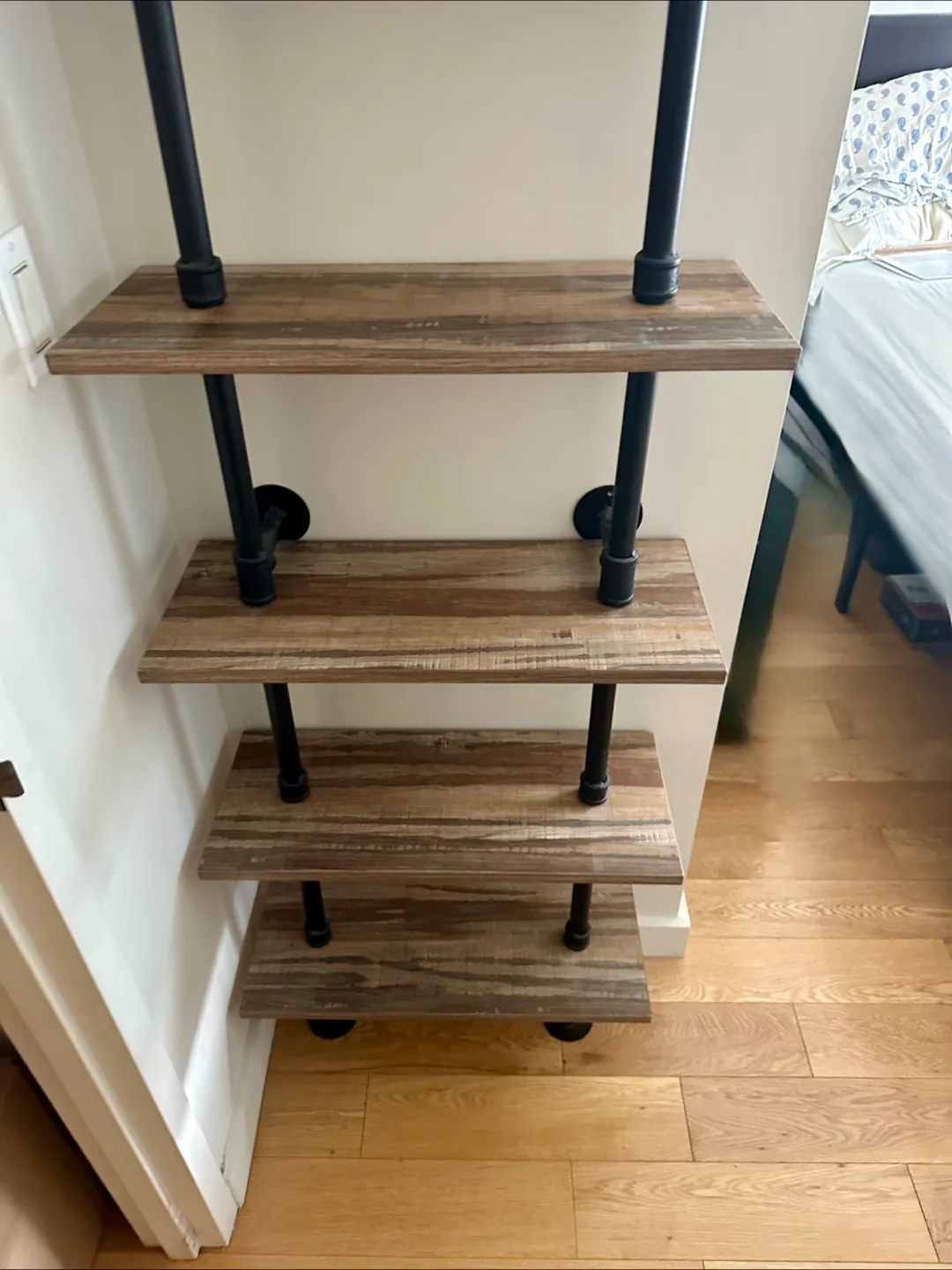 Industrial Pipe Book Shelf Wall Mounted image indicator(3)