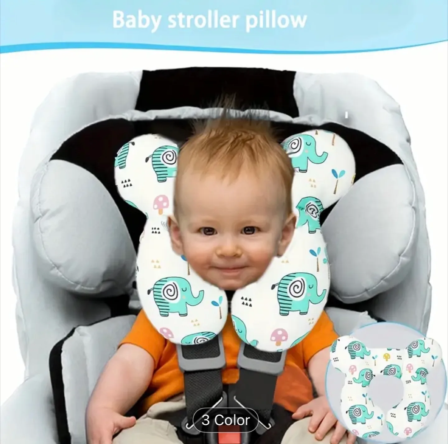 Baby Car Seat Head Support image indicator(4)