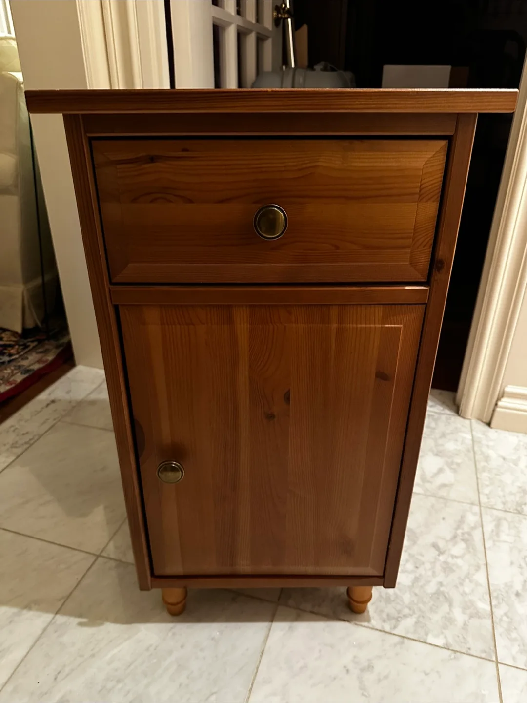 Wooden Bedside Table with Drawer thumbnail