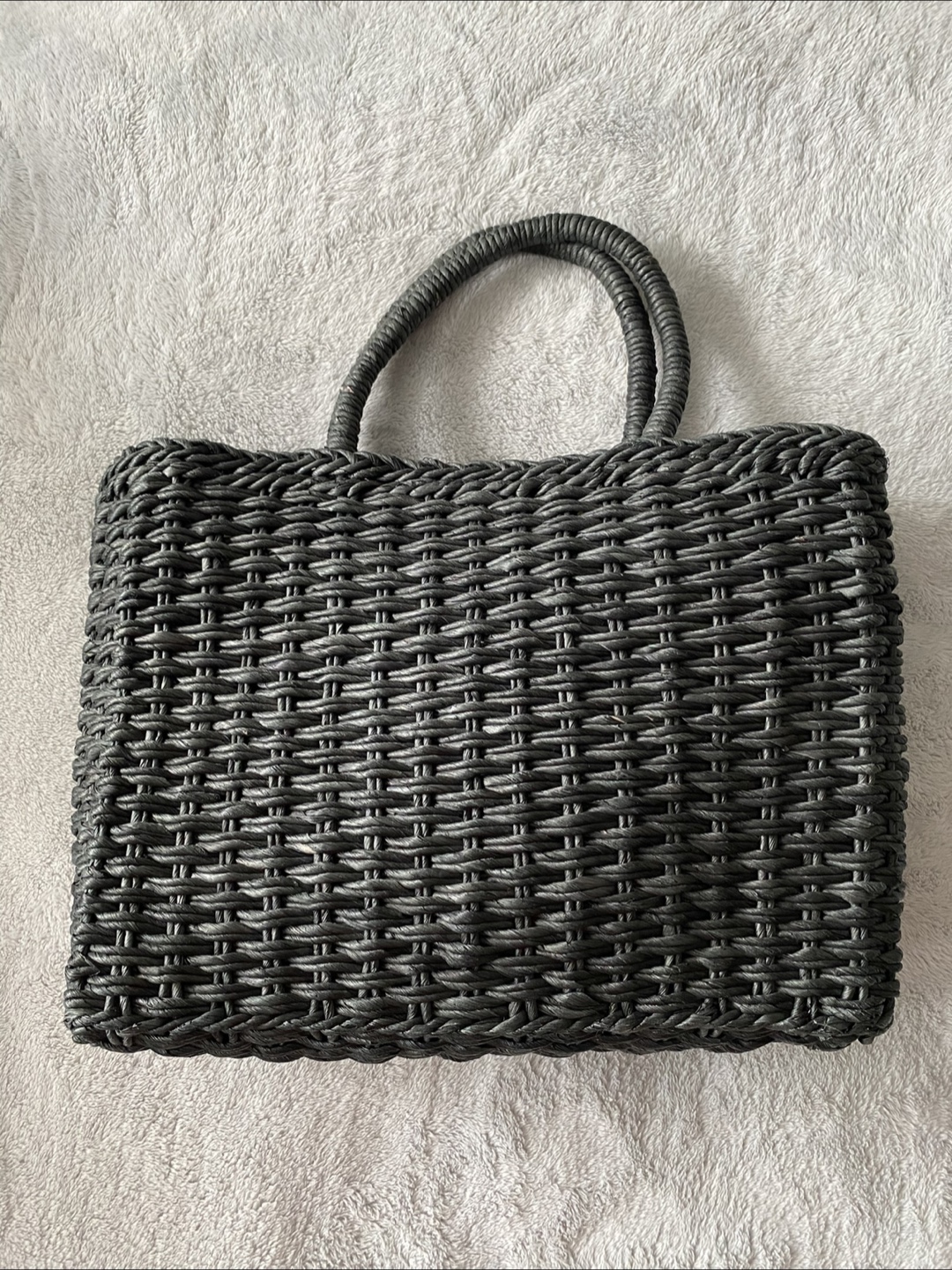 Woven Black Handbag
