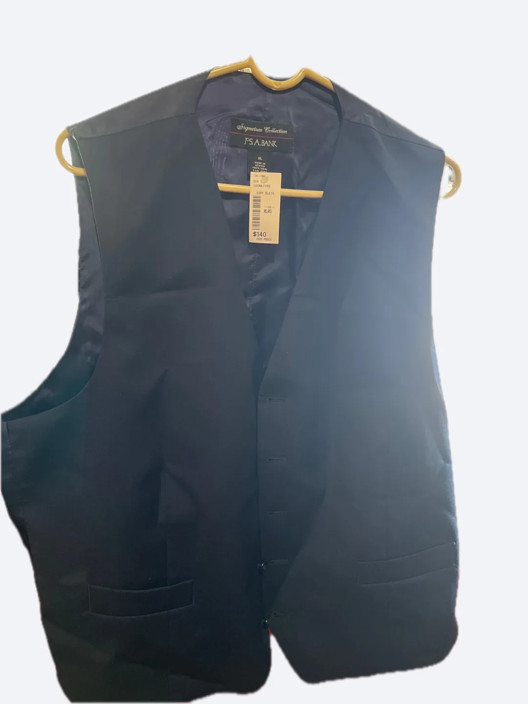 Men's XL Navy Blue Vest by Jos. A. Bank thumbnail