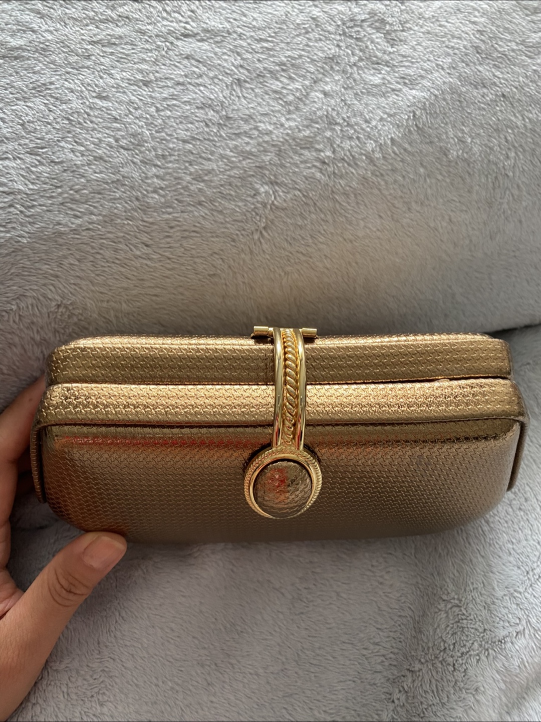 Vintage Farnell Gold Clutch Purse - photo 4
