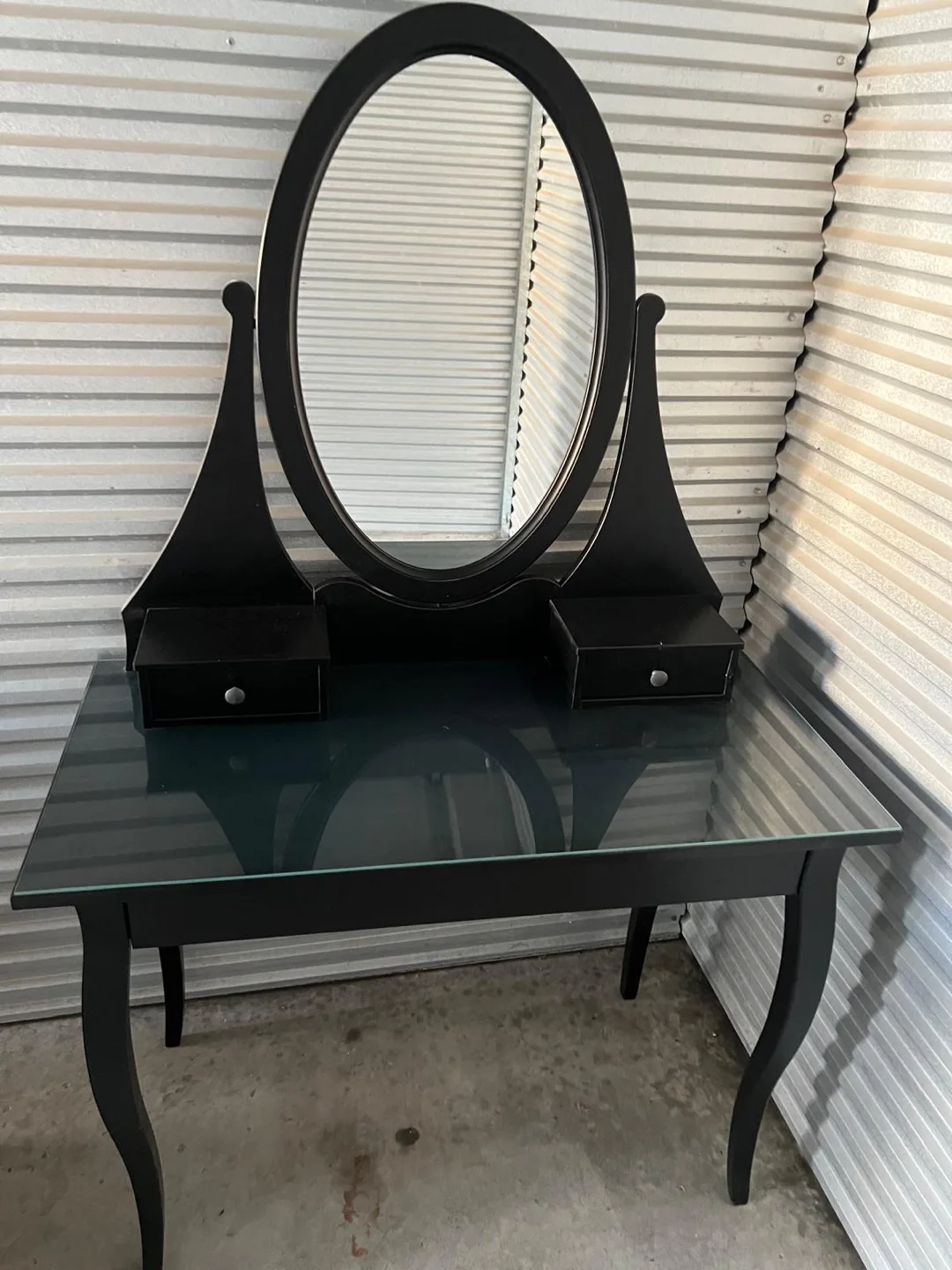 IKEA Hemnes Dressing Table - Black 100x50 cm (393/8x195/8") thumbnail