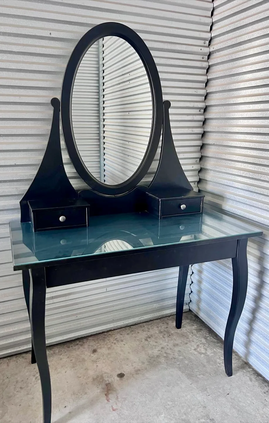 IKEA Hemnes Dressing Table - Black 100x50 cm (393/8x195/8") image indicator(3)