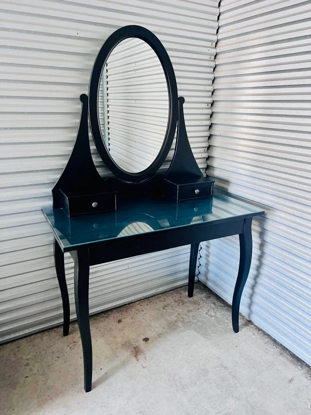 IKEA Hemnes Dressing Table - Black 100x50 cm (393/8x195/8") image indicator(2)