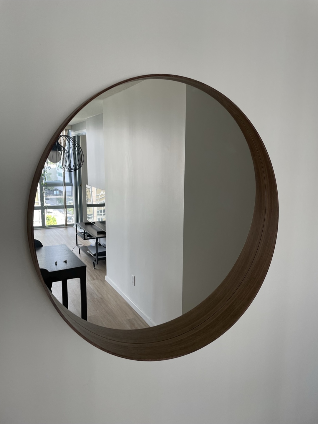 Round Wall Mirror - IKEA Stockholm 80cm Walnut