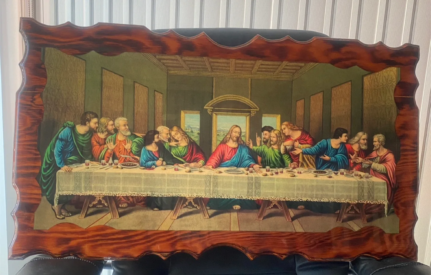The Last Supper Print on Lacquered Wood thumbnail