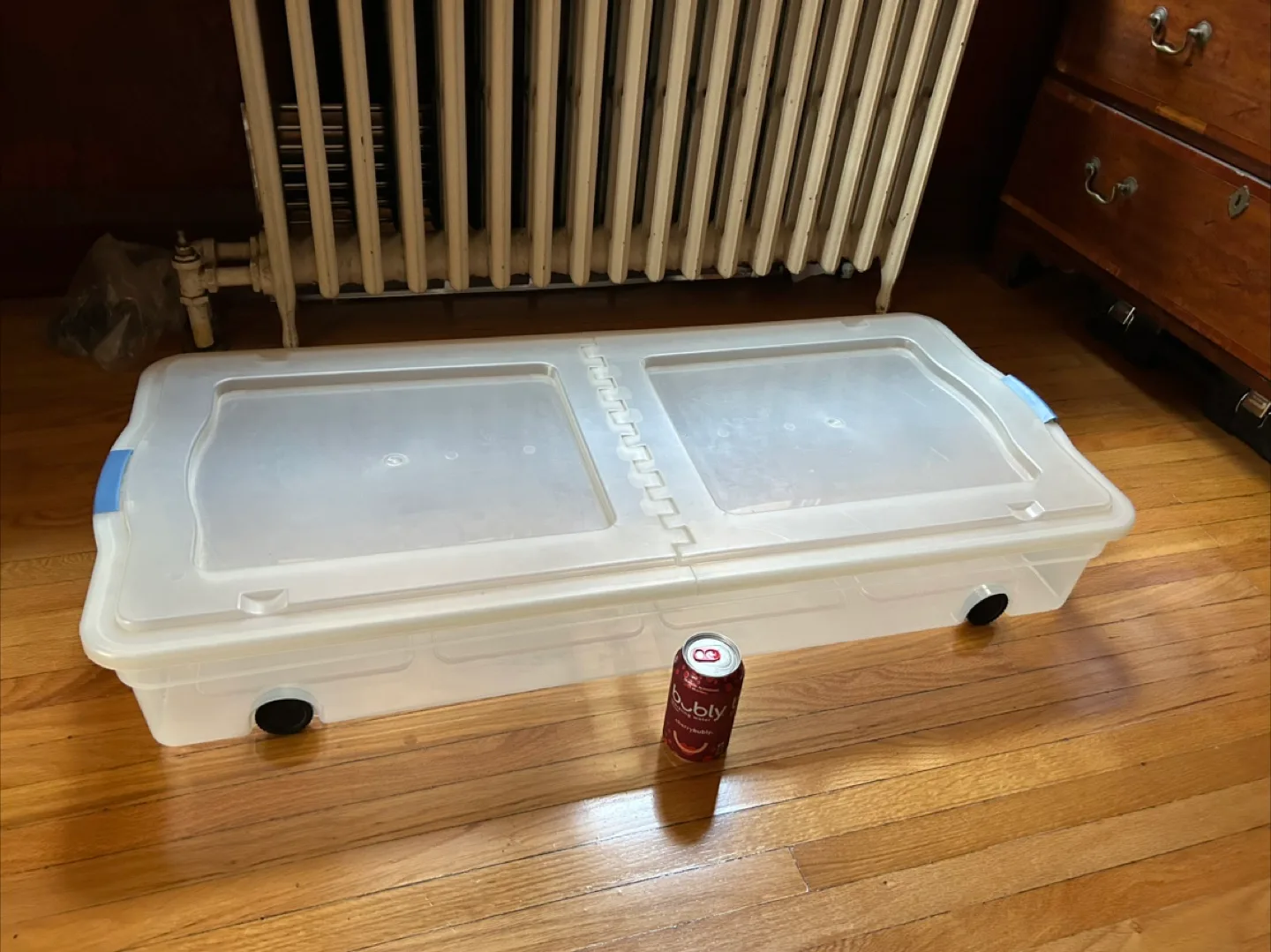 $12  Rubbermaid wheeled under bed storage box compact thumbnail