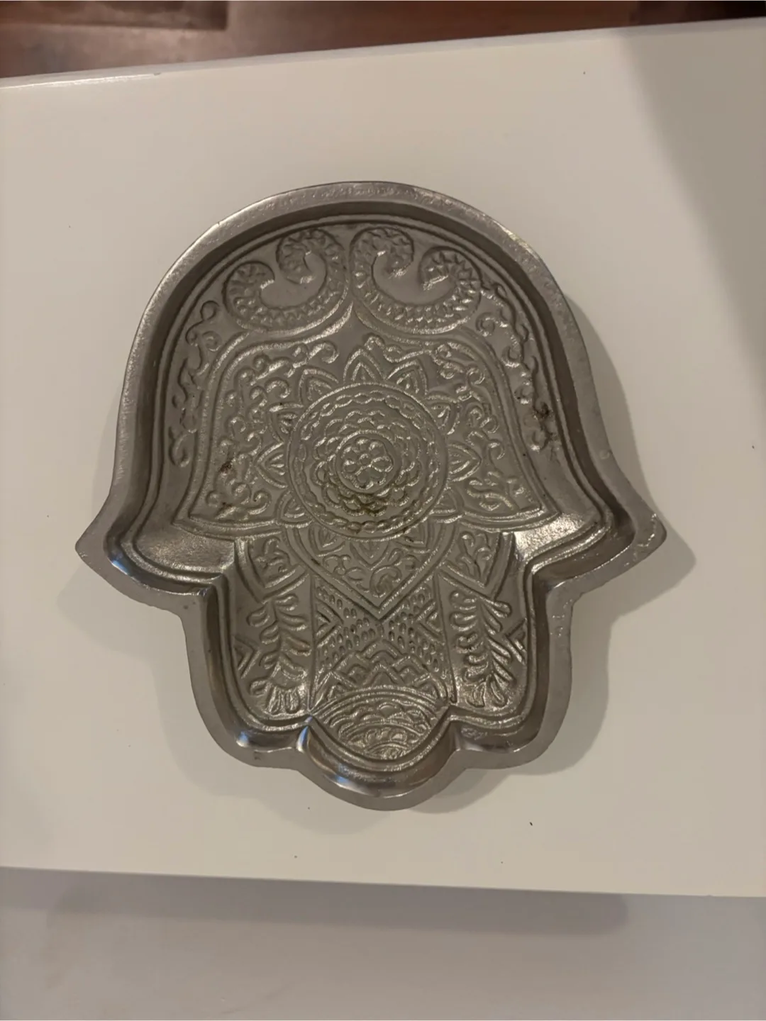 Hamsa Hand Trinket Dish - Silver thumbnail