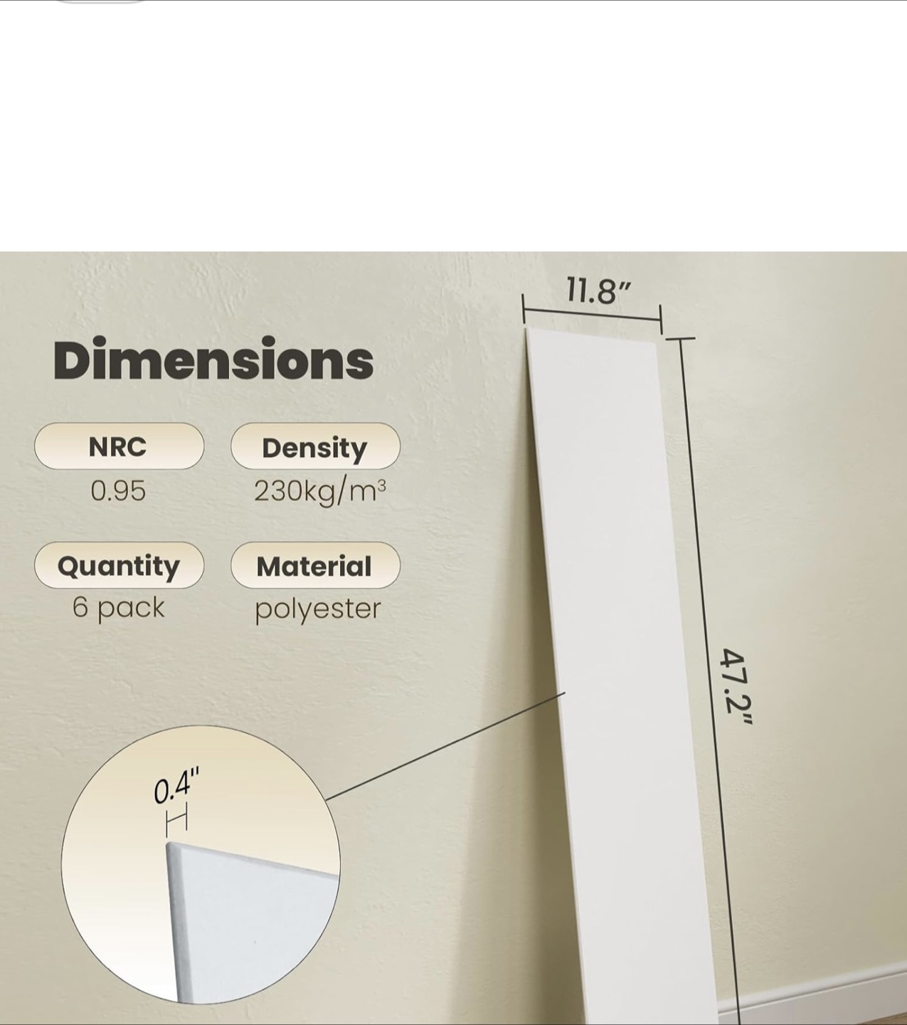 Keemute White Acoustic Panels (6 pack) - photo 3