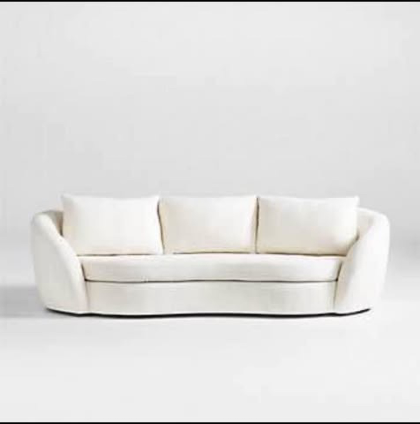 Cream Curved Sofa