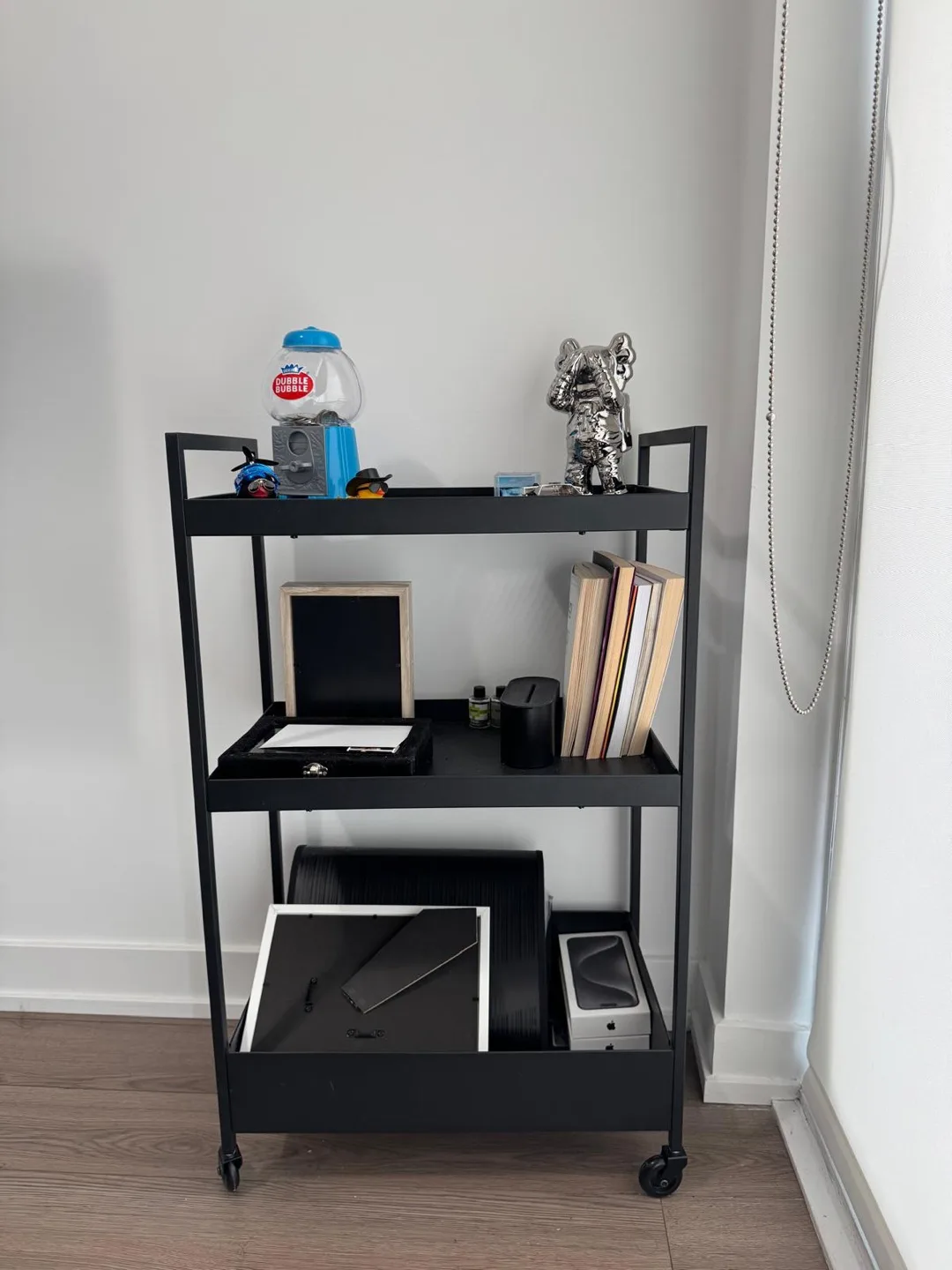 Ikea Black Rolling Cart thumbnail