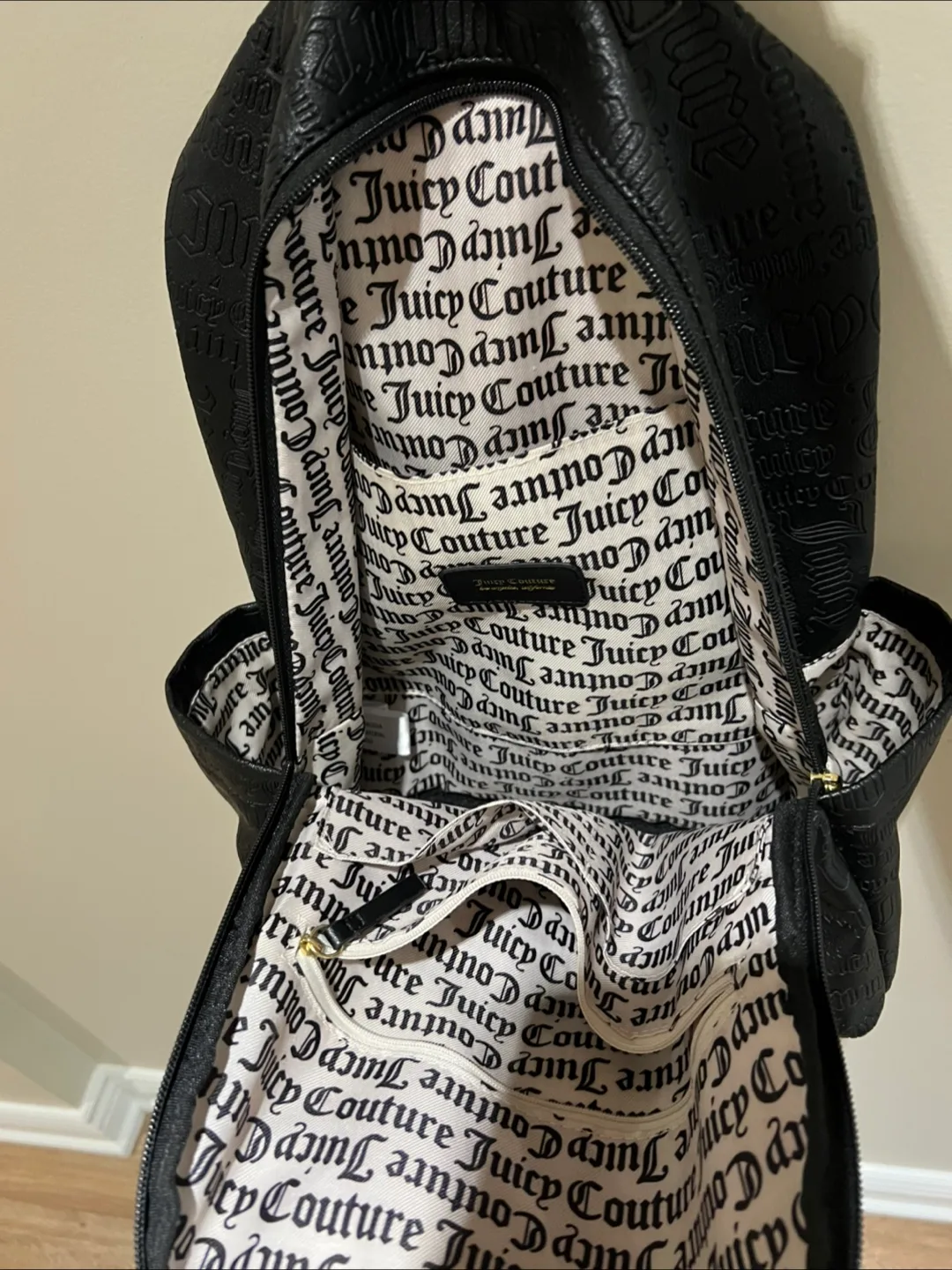 Juicy Couture Black Embossed Backpack image indicator(3)