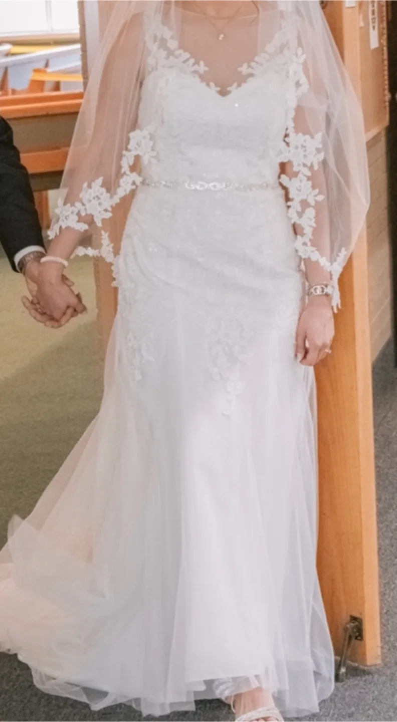 Wedding Dress - Lace Detail Size 12 image indicator(9)