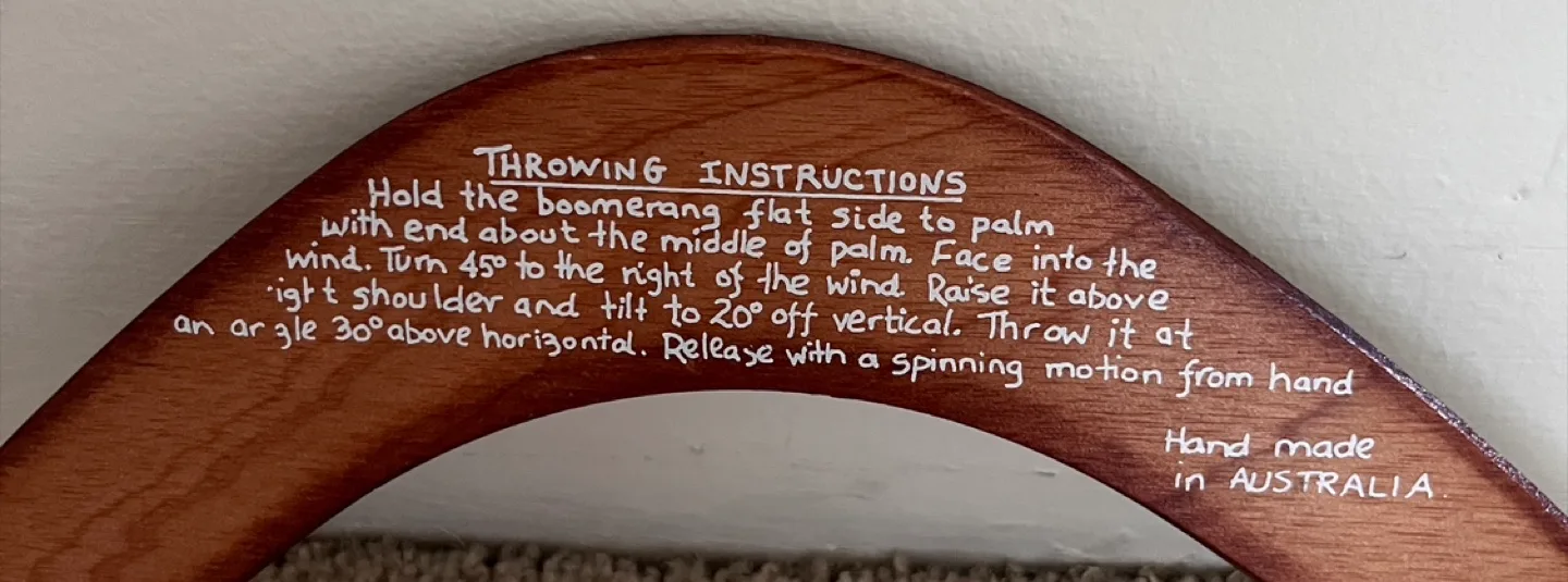 Handmade Australian Boomerang image indicator(2)