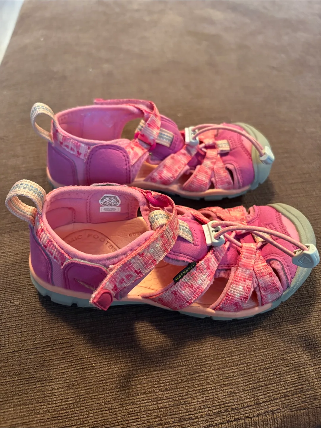 Girls Pink Keen Sandals Size 12 thumbnail