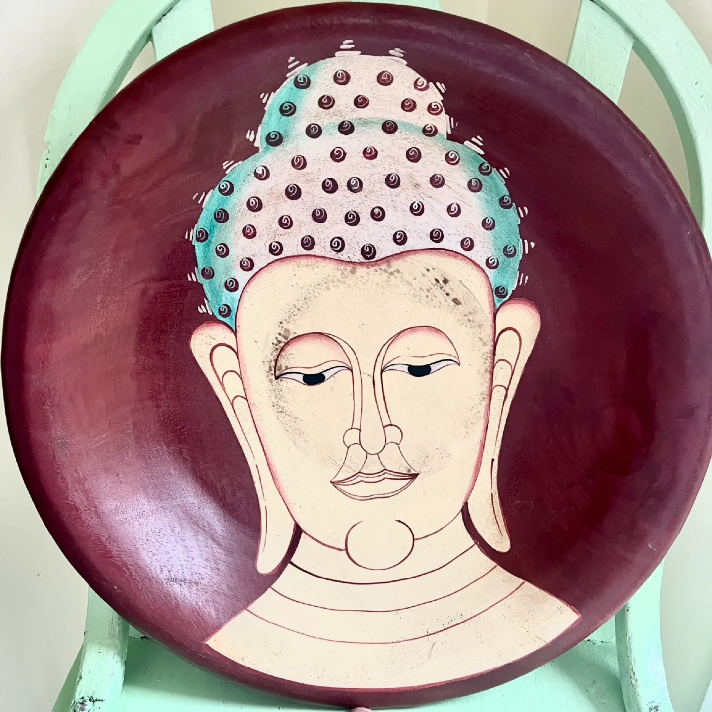 Handmade Wooden Buddha Dough Bowl thumbnail