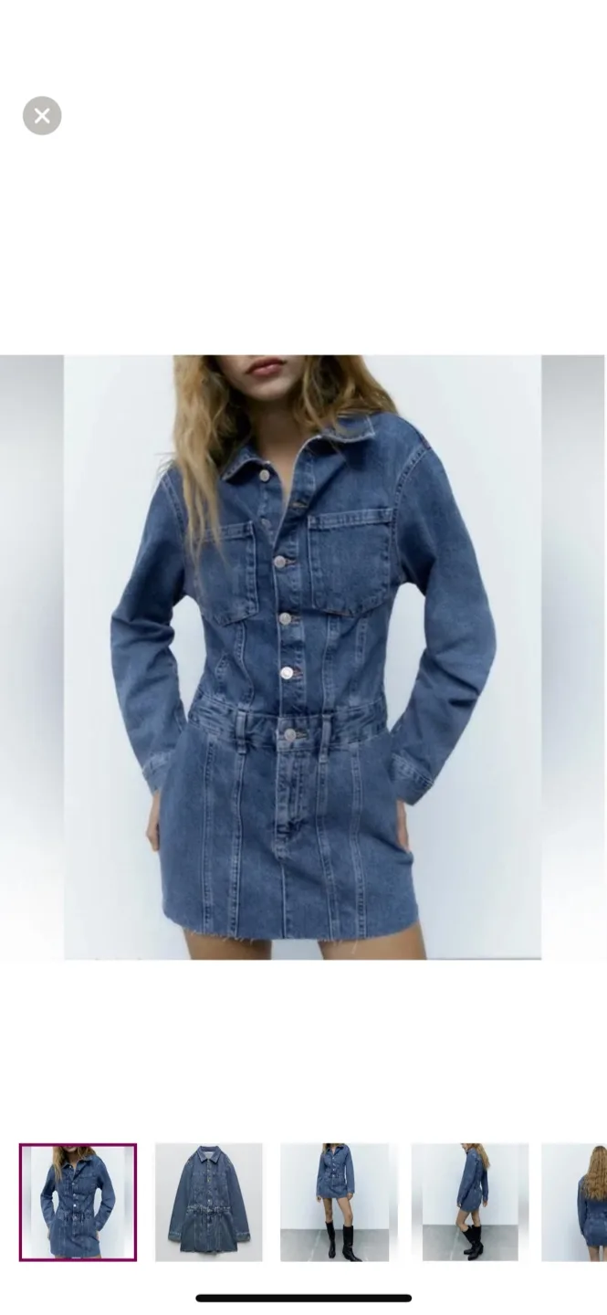 Zara Denim Dress - Size Small (new) thumbnail