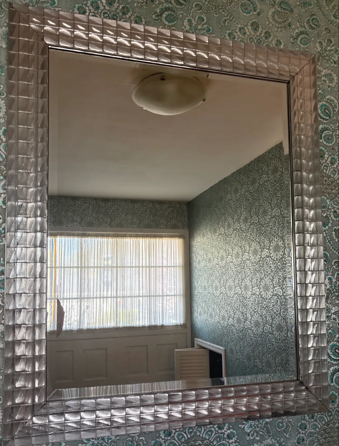 Silver Framed Mirror thumbnail