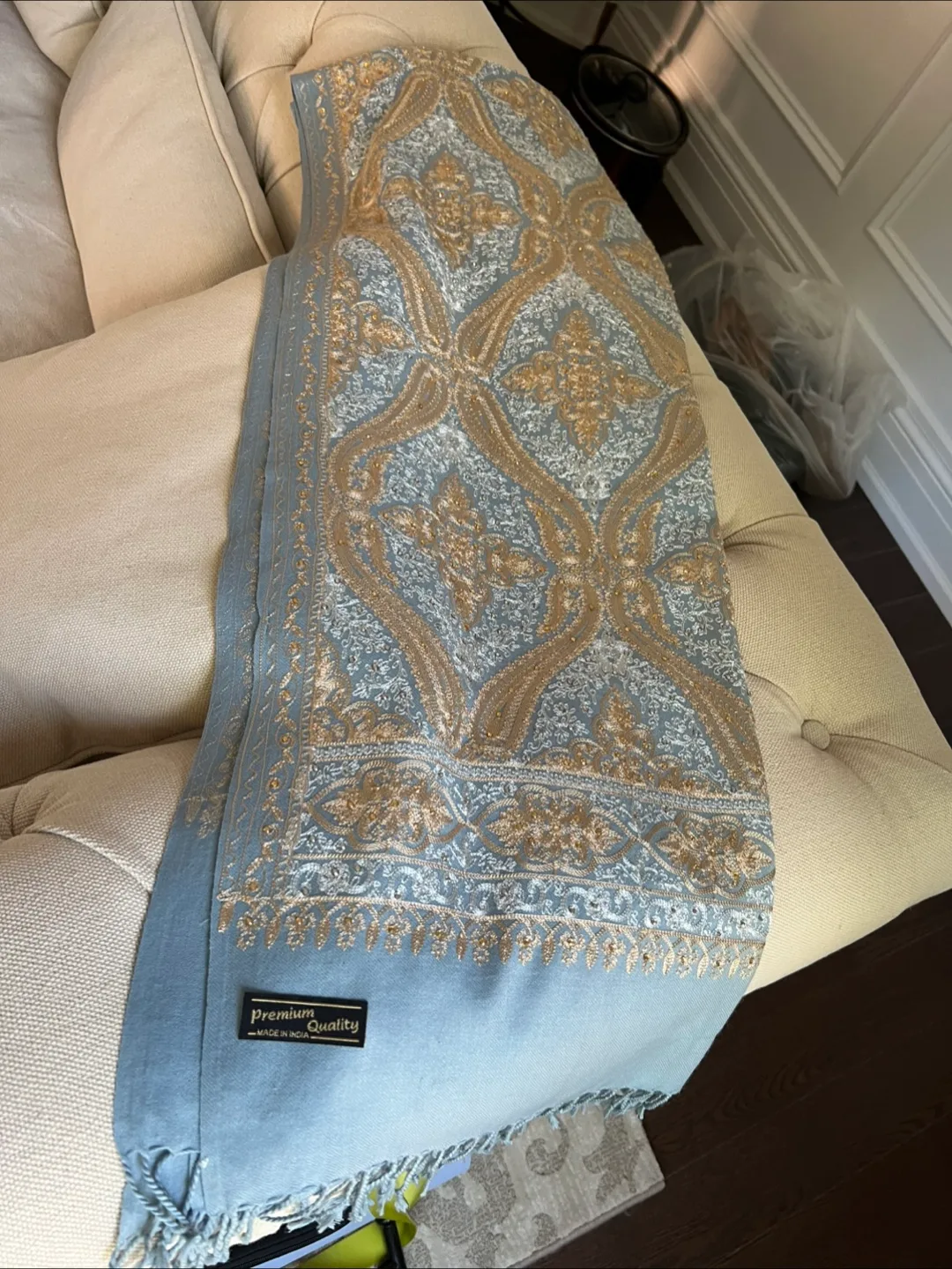 Premium Quality Embroidered Shawl - Made in India thumbnail