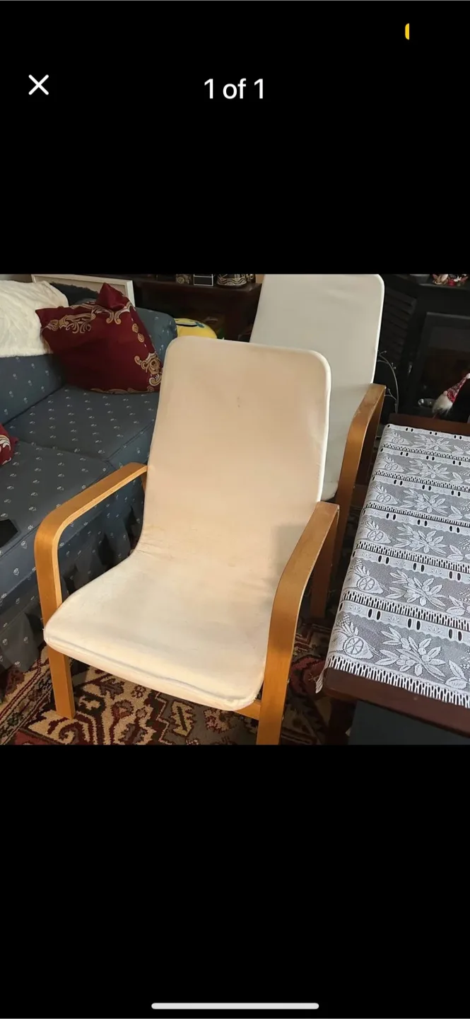 Armchair with Light Wood Frame thumbnail