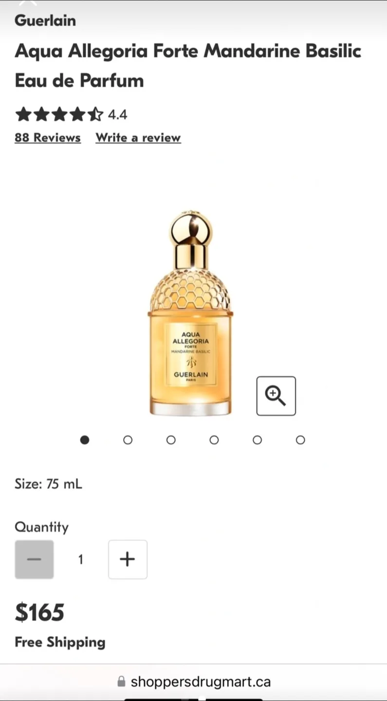 Guerlain Aqua Allegoria Forte Mandarine Basilic 75ml image indicator(2)