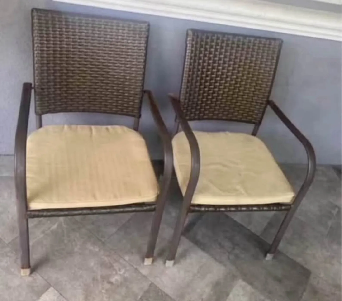 Outdoor Wicker Patio Chairs - Set of 2 thumbnail