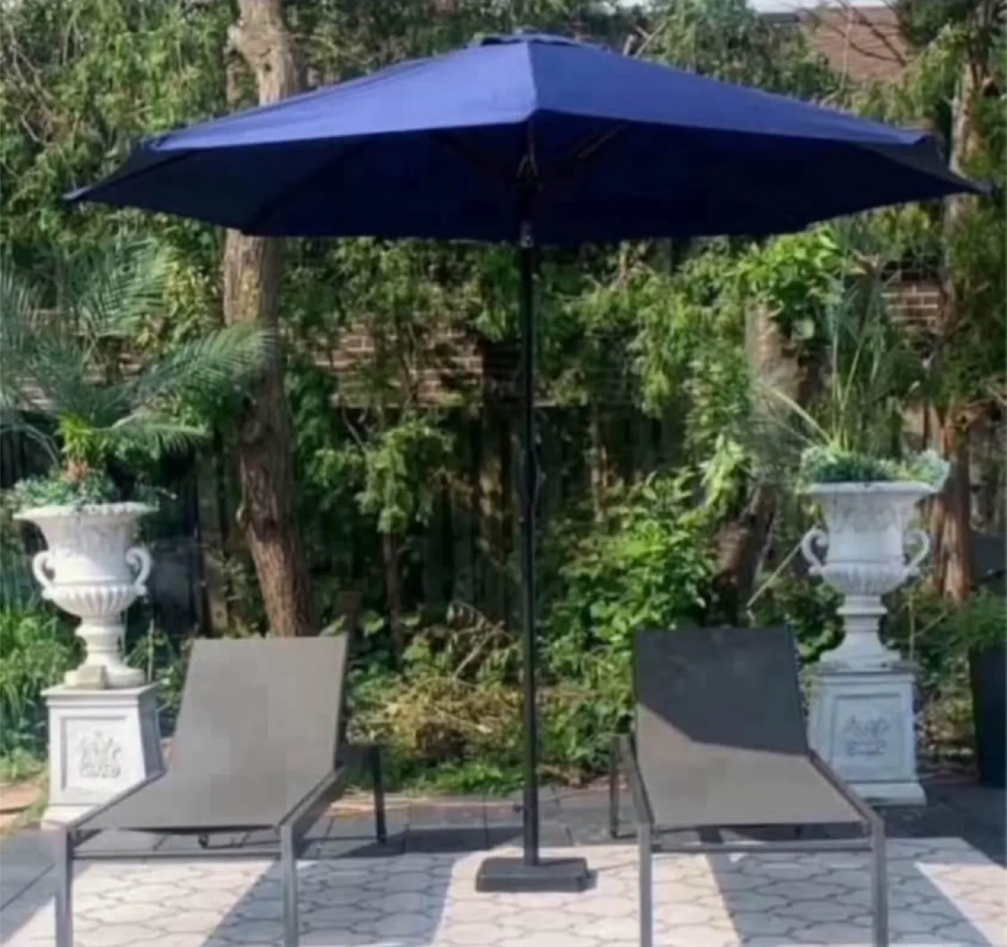 Outdoor Patio Umbrella - Navy Blue thumbnail