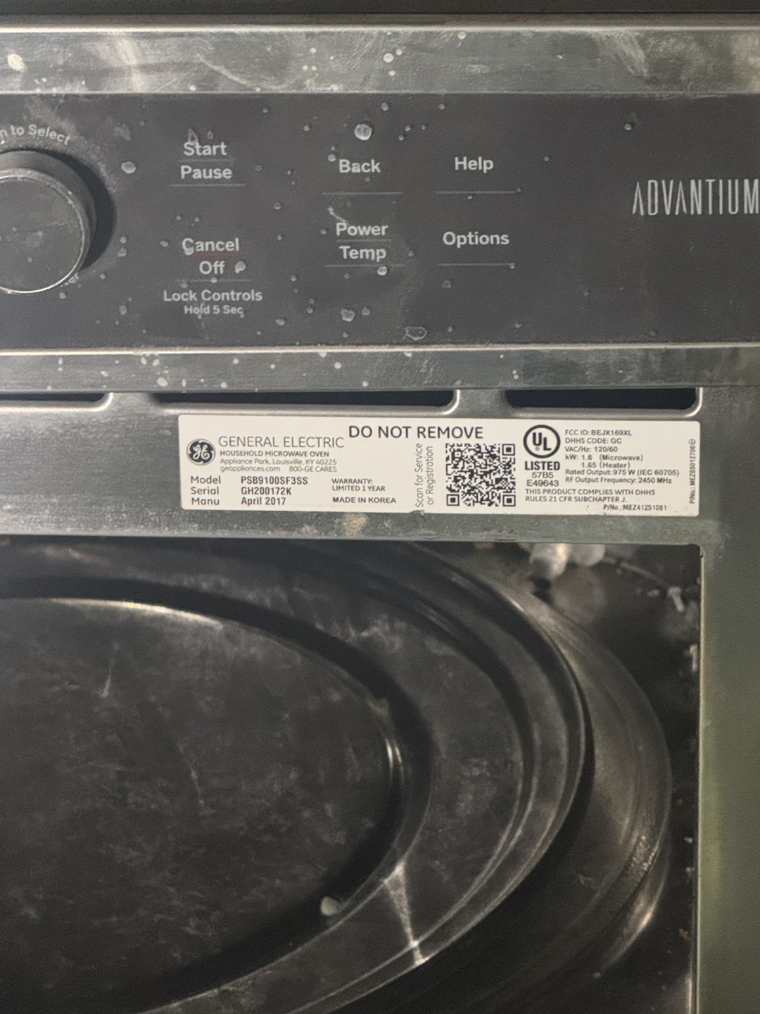 GE Advantium Microwave Oven - photo 4