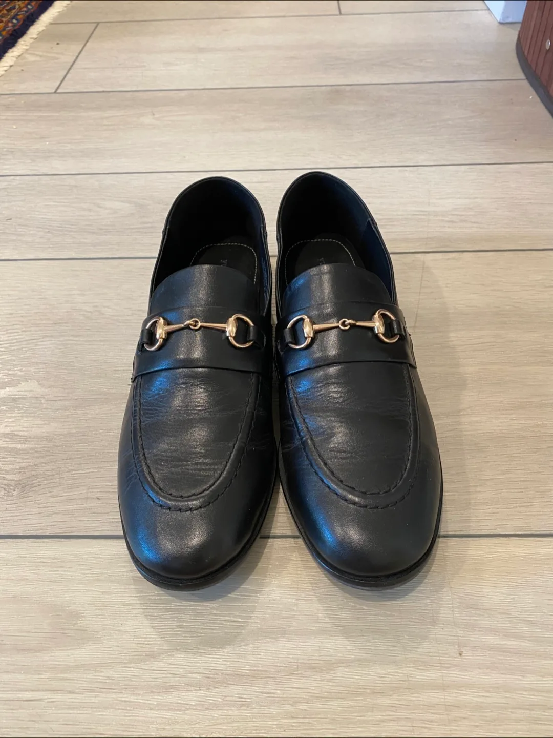 Black Leather Loafers - Size 37 thumbnail